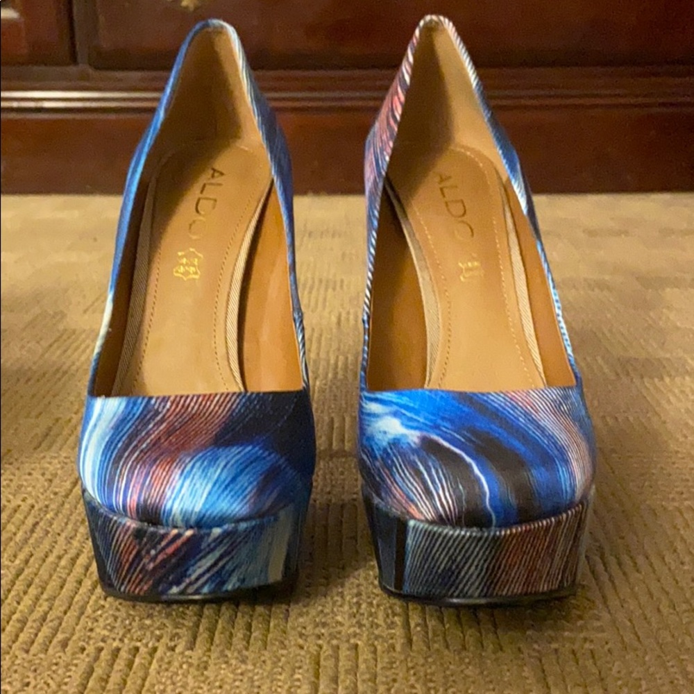 ALDO Jerolda Pumps Shoes Heels Size 7 Blue Multi - Picture 6 of 8
